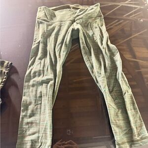 Lululemon green striped Leggings